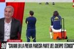 被批态度松懈！ESPN：卡瓦尼赛前坐冰桶上，而队友正在旁边热身